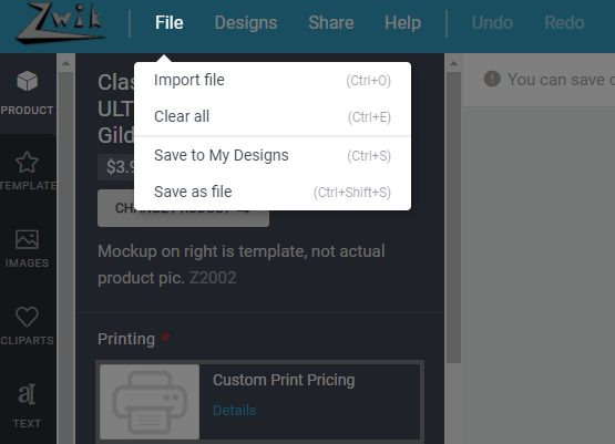 file menu - zd help