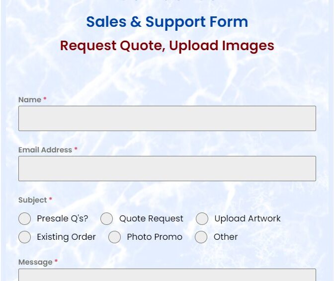 quote request form